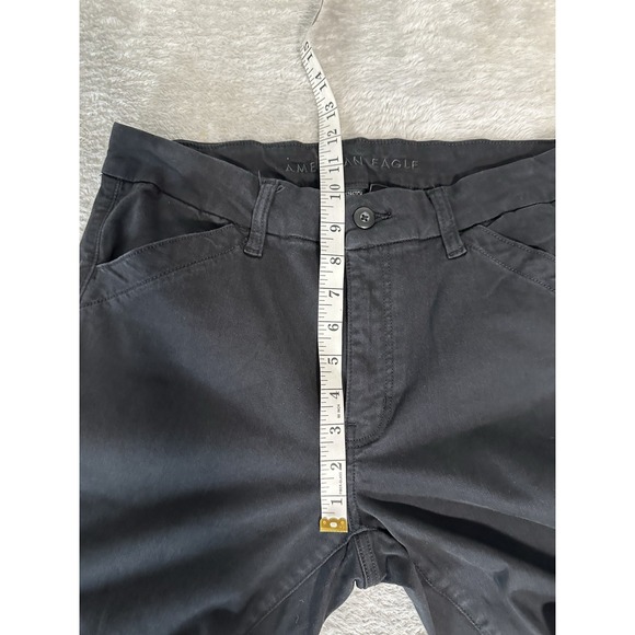 American Eagle Kick Boot Jeans Womens 10 Reg Black Next Level Stretch High Rise - Picture 5 of 9